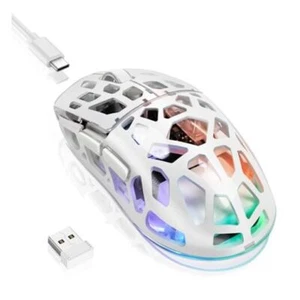 KM-2 Gaming Mouse, Wireless Mouse for Laptop with Transparent Honeycomb Shell,  - Picture 1 of 8