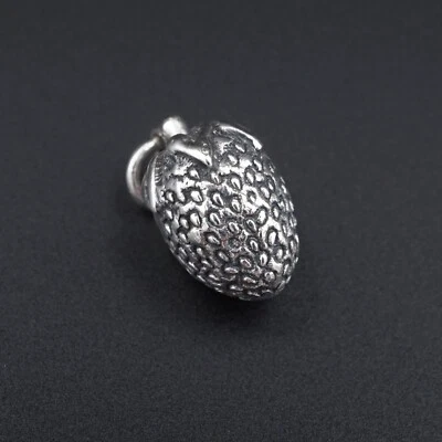 Dije de fresa James Avery 3D plata de ley raro retirado sólido 8 g CHS2028 Foto 1 de 4