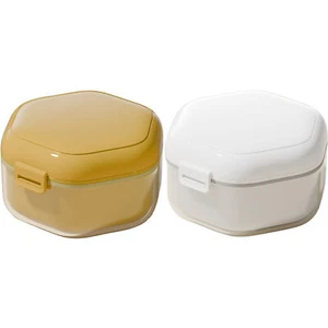 False Teeth Container Mouth Guard Case Leakproof Denture Holder Travel custody - Picture 1 of 12