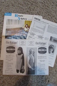 VINTAGE Knit/Crochet patterns vests, headbands, ripple afghan - Picture 1 of 5