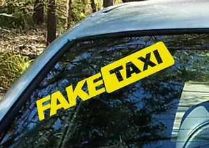 Fake Taxi STICKER DECAL FUNNY CAR Door Window 5cm~160cm - Picture 1 of 1