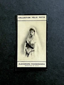 1908 ALEXANDRA FEODOROWNA KAISERIN VON RUSSLAND 2. Album Felix Potin Karte sauber B - Bild 1 von 2
