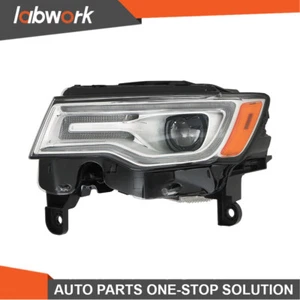 Labwork Headlight For 2019-2021 Jeep Grand Cherokee Chrome Xenon LED DRL Left LH - Picture 1 of 17