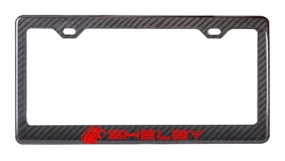 Marco de matrícula Shelby rojo para Shelby GT500 / GT350 100 % fibra de carbono Foto 1 de 4