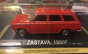 FIAT 1500F FAMILIARE ZASTAVA RED HACHETTE 1:43 NEUWERTIG IM VERSIEGELTEN BLISTER - Bild 1 von 1