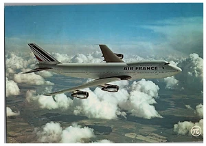 Cartolina Aereo Air France Boeing 747 - Foto 1 di 2