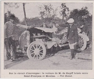 1905  --  CIRCUIT AUVERGNE  VOITURE DE KNYFF ENTRE ST POURCAIN ET MOULINS  3I950 - Picture 1 of 1