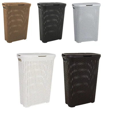 Wäschekorb Aufbewahrungskorb Korb Rattanstruktur Natural Style Kunststoff Curver - Bild 1 von 4