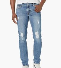 GUESS Men's Distressed Slim Fit Tapered Leg Jeans Light Blue 38x32 NEW $125