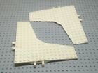 Lego Wing Plate 16x16x1 Corner with 4 Pegs [42609] White x2