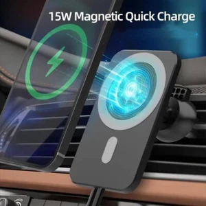 MagSafe Magnetic Wireless Car Charger For Iphone 11-15 & Samsung S23. - Picture 1 of 7