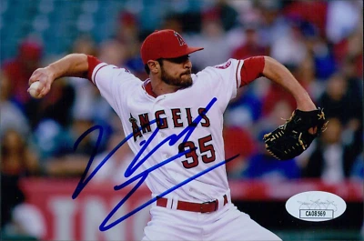 Nick Tropeano Los Angeles Angels Signed 4x6 Glossy Photo JSA Authenticated - Image 1 of 2