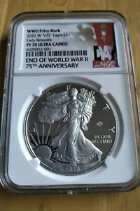 More details for wwii privy mark 2020 w v75 eagle $1 early releases ngc pf70 ultra cameo 