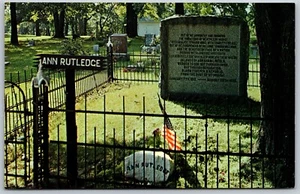 Postal De Colección Petersburg Illinois IL Ann Rutledge Tumba Cementerio Oakland - Imagen 1 de 2