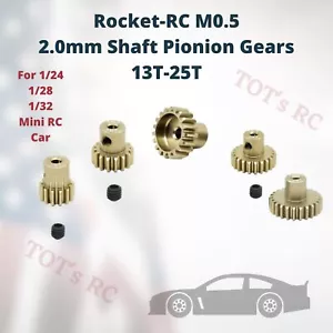 Surpass Hobby Rocket RC Pinion Gear M0.5 13T-25T 2.0MM Shaft 1410 1525 Mini Z - Picture 1 of 22