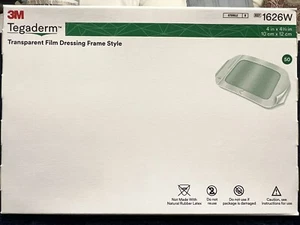 3M Tegaderm transparente Folie Verbandrahmen Stil 1626W 4 Zoll x 4-3/4 Zoll (50 Stück) - Bild 1 von 2