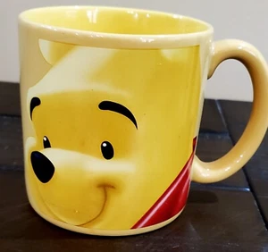 Disney Store ~ Winnie the Pooh ~ Large Face Graphic Coffee Mug ~ Yellow - Picture 1 of 5