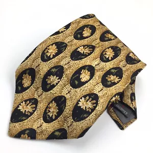 Robert Talbott Best Of Class Krawatte Gold Schwarz 100% Seide Hergestellt in den USA - Bild 1 von 5