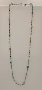 Vintage Glass Colorful Beaded Necklace 20 Inches Some Beads Glow Under UV Light! - Picture 1 of 8