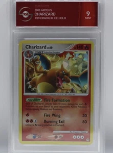 2009 POKEMON CHARIZARD CRACKED ICE HOLO 1/99 PLATINUM ARCEUS PSA 9 MINT (TGA) - Picture 1 of 4