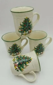 MIKASA 4 Vintage Coffee / Tea Mugs FESTIVE SEASON EB 451 Japan - Picture 1 of 10