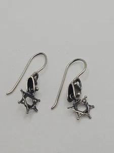 Silpada Sterling Silver Dangle Star Of David Dainty Earrings - Picture 1 of 10