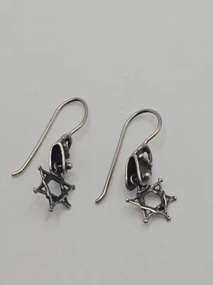 Silpada Sterling Silver Dangle Star Of David Dainty Earrings - Image 1 of 4
