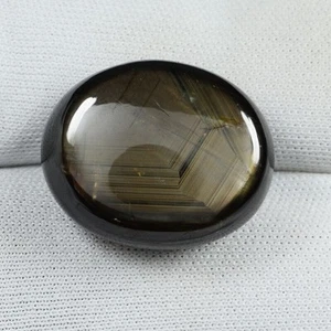 38.15 ct NATURAL BLACK STAR SAPPHIRE THAILAND Cabochon C Vdo 0410 BX1 - Picture 1 of 3