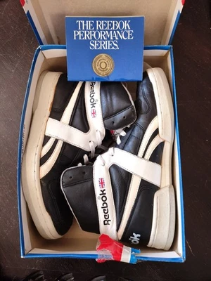 VINTAGE W BOX+! 1987 Reebok BB5600 High Tops Sz 11 RARE Hair Rocker GOLD!  - Image 1 of 4