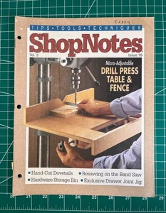Wood Working Techniques Magazine-Micro-Adjustable DRILL PRESS TABLE & FENCE - Picture 1 of 1