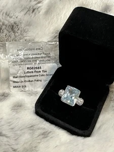 Bomb Party March Birthday 2025 RG62685 Letters From You Sz7 Rhodium Ring - Picture 1 of 9
