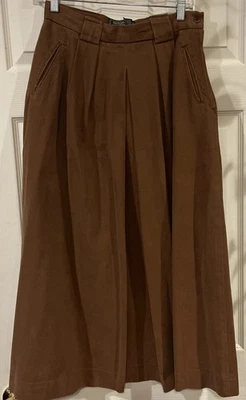 Falda estilo Western Country vintage Ralph Lauren para mujer 10 bolsillos marrones cremallera lateral  Foto 1 de 4