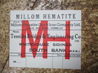 railway wagon label millom hematite to teeside bridge and engineering