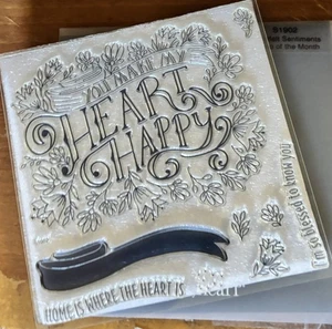 CTMH S1902 HEARTFELT SENTIMENT ~ You Make My HEART HAPPY, Home is where the.... - Picture 1 of 3