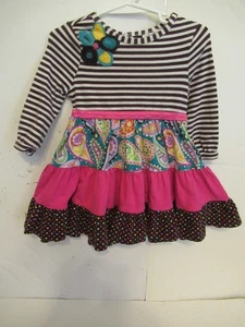 D) Girls size 2T Counting Daisies Multicolored Dress - Picture 1 of 8