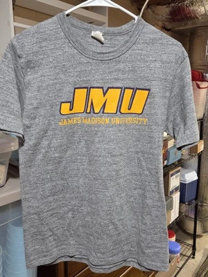 1970s VINTAGE UNIVERSITY OF JAMES MADISON TRI BLEND VELVA SHEEN MEDIUM RAYON  - Image 1 of 4