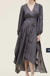 Grade&Gather Maxi Dress Anthropologie L Fall Sleeves Leaf Fairy Whimsy Cottage - Picture 1 of 13