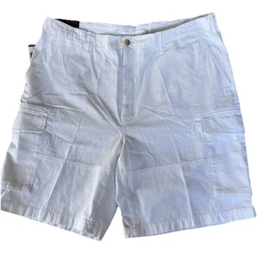 Polo Ralph Lauren Relaxed Fit Cargo Shorts Uomo Bianco Taglia 40 Nero Pony Nuovo con etichette - Foto 1 di 13