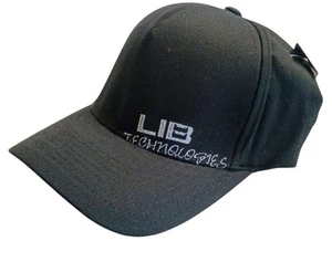 Gorra de béisbol vintage con logotipo de Lib Tech Lib Technologies Y2K Flexfit OS negra nueva - Imagen 1 de 8