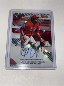 2017 Bowman's Best of Atomic Cracked Refractor /25 JP Crawford #B17-JC Auto - Picture 1 of 3
