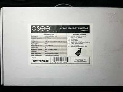 Cámaras de seguridad a color Q-SEE QM7007B-4H paquete de 4 caja abierta sin usar Foto 1 de 2