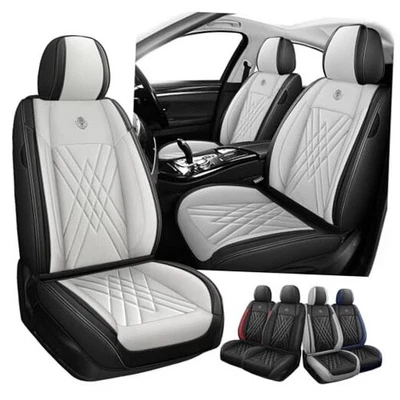 Car Seat Covers Fit for Hyundai Tucson 2005-2026, 3D Full Set Black Off-white - Image 1 of 4