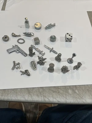 Monopoly Metal Tokens Pieces Lot of 23 Various Pieces Replacement, The Simpsons - Image 1 of 4
