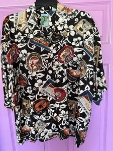 EVEREST COLLECTION VTG.SHIRT ~L CASUAL BUTTOM DOWN,ALOHA HULA HOTEL HAWAIIAN - Picture 1 of 9