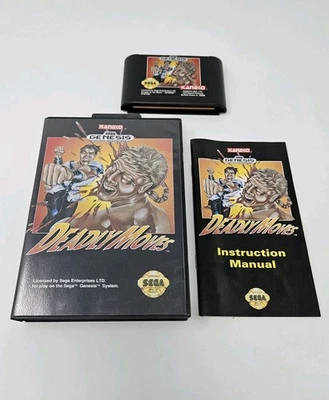 DEADLY MOVES SEGA GENESIS COMPLETE IN BOX VERY GOOD CONDITION - Image 1 of 4