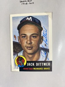 1953 Topps - Jack Dittmer #212 (RC) - Picture 1 of 1