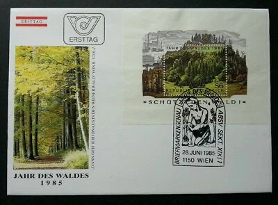 [SJ] Austria Forest 1985 Tree Nature Environment Protection Mountain (FDC) - Image 1 of 4