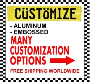 YELLOW Custom Customize Color European EURO license Plate Tag BMW Mercedes - Picture 1 of 5