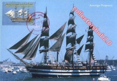 LIBYA 1993 "Amerigo Vespucci" Tall Ship Italy Italian Navy Ships (maximum-card) - Image 1 of 2
