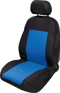 Coprisedile singolo anteriore auto Stretch nero/blu protezione sedile - Foto 1 di 6